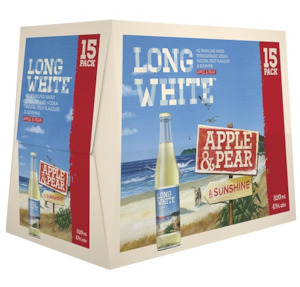 Rtds 1: LONG WHITE APPLE&PEAR 15PK BOTTLES 320ML