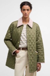 Barbour Icons Modern Liddesdale Quilted Jacket - Bleached Olive/Ancient/Gardenia