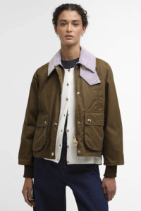 Barbour Cropped Beadnell Wax - Sand/Dress/Heather Mist