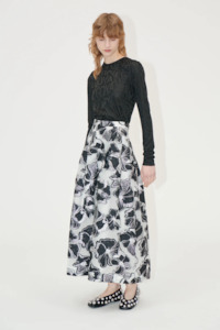 Womens Skirts Shorts: Stine Goya Voluminous Midi Skirt - Anemone Jacquard