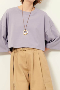 Sessun: Sessun Epoteiro Oversized T-shirt - Lila Stone