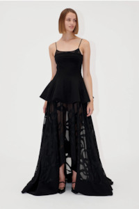 Stine Goya Tailored Bodice High Low Dress - Ribbons