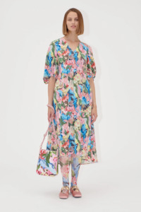Pre Order: Stine Goya 3/4 Sleeve Midi Dress - Loves Me Loves Me Not