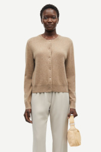 Knitwear Collection: Samsoe Samsoe Saboston Cardigan - Greige Mel