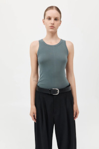 St Agni: St.Agni Organic Cotton Singlet - Balsam Green