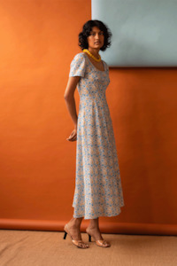 Penny Sage Nz: Penny Sage Margot Dress - Blue Poppies