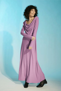 Daylight Moon: Daylight Moon Come Into View Dress - Lilac Rib