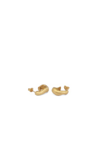 Designer Jewellery Nz: C&V Mini Ripple Hoops - Gold