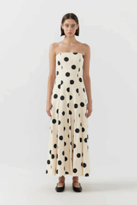 Bird Knoll: Bird & Knoll Marcello Dress - Black Dot