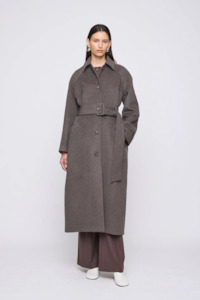Anna Quan: Anna Quan Alba Coat - Dark Chocolate