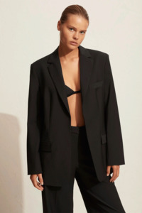 Blazers: Matteau Relaxed Tailored Blazer - Black