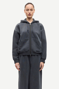 Sweatshirts: Samsoe Samsoe Sava Hoodie - Charcoal Art