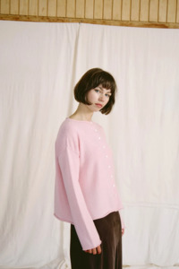 Francie Doll's Reversible Cardigan - Barely Pink