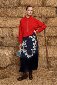 Knitwear Collection: Alemais Rocky Knit Polo - Cherry