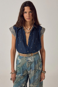 Maison Hotel Karina Sleeveless Shirt - Deep River