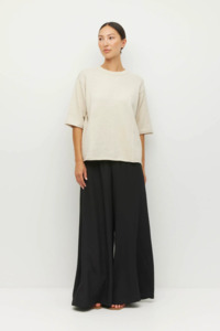 Juliette Hogan Rolled Hem T - Toast Marle