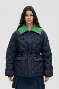 Stine Goya Padded Jacket - Navy Polka