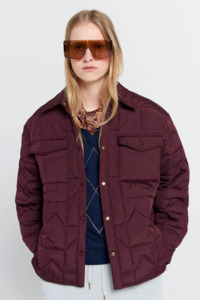 Womens Jackets Nz: Karen Walker Crest Jacket - Merlot