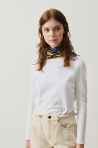 Tees Singlets: American Vintage Sonoma LS T-shirt - White