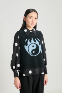Twenty Seven Names Jung At Heart Vest - Black
