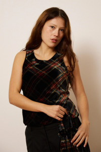 Penny Sage Min Top - Tartan
