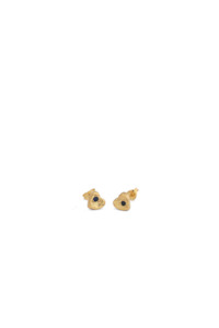 C&V Sweetheart Studs - Sapphires Gold