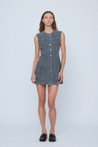Wynn Hamlyn: Wynn Hamlyn Molly Denim Mini Dress - Grey