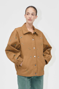Pre Order: Stine Goya Oversized Utility Workwear Jacket - Wild Flower Beads