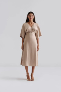 Latest Arrivals: Malina Juno Midi Dress Champagne