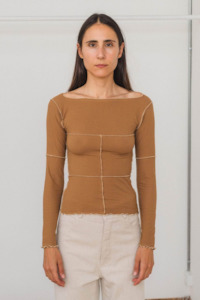 Tees Singlets: Baserange Cinder Long Sleeve Tee - Alamillo Brown