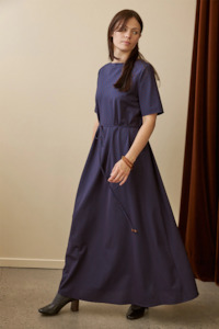 Penny Sage Nz: Penny Sage Tempo Dress - Oxford Plum Stripe