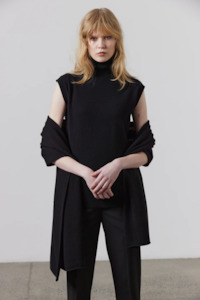 Nz Designer Laing: Laing Cashmere Scarf - Black