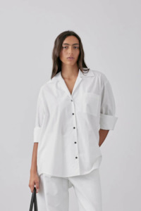 Tops Shirts: Gregory Short Sleeve Rae Shirt - Plaster White