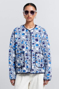 Karen Walker Quilted Drift Jacket - Blue Multi