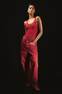 Nagnata Vegetable Dye Utility Jean - Ruby