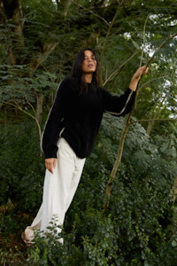 Nagnata Vegetable Dye Utility Jean - Bone White