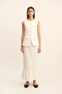 Posse Matilda Column Skirt - Cream