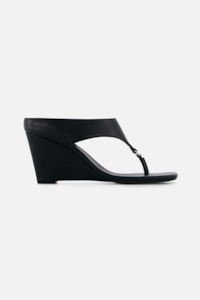 Accessories: Rebe Yvie Wedge Heel - Black