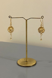 Designer Jewellery Nz: Charlotte Penman Margarita Earrings - Tourmailne/Gold