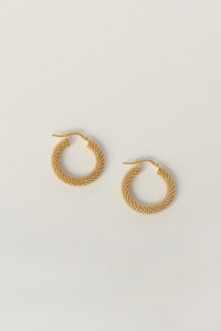 Designer Jewellery Nz: Charlotte Penman Luna Hoops - Gold