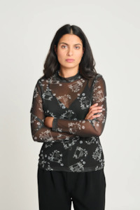 Twenty Seven Names: Twenty Seven Names Enmeshment Top - Black Tombstone