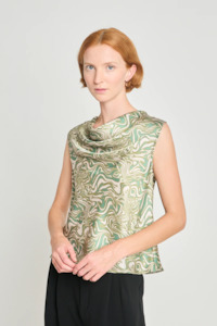 Twenty Seven Names: Twenty Seven Names Sage Advice Top - Green Swirl