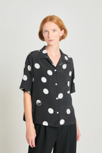 Twenty Seven Names: Twenty Seven Names Perfect Circle Shirt - Black Polka Dot