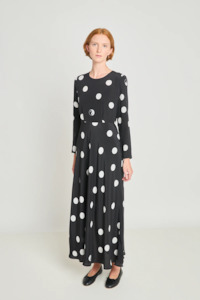 Twenty Seven Names: Twenty Seven Names Circle Of Trust Dress - Black Polka Dot