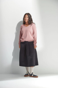 Standard Issue Merino V Neck Slouchy - Coral