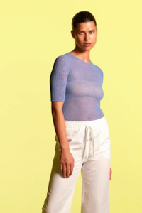 Standard Issue Cotton Tulle Tee - Cornflower