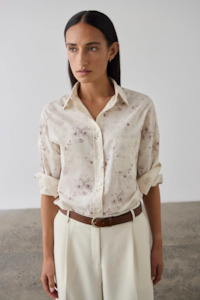 Nz Designer Laing: Laing Boyfriend Shirt - Floral