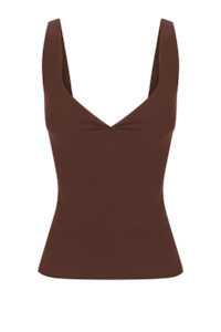 Designer Dominique Healy: Dominique Healy Jill Singlet - Chocolate