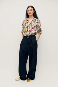Silk Laundry Boyfriend Shirt - Planktonic