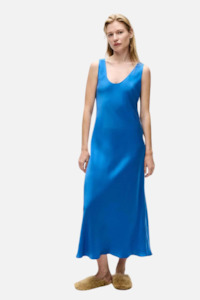 Silk Laundry Scoop Neck Dress - Wave